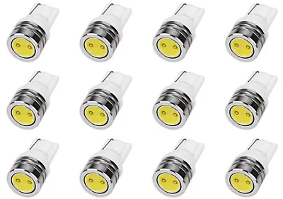 12x T10 194 Wedge Base COB LED Light 12VDC SMD Cool White 5500K 12Pcs Lot • $9.95