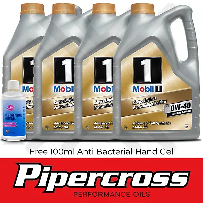 £189.99 • Buy Mobil 1 FS 0W-40 Fully Synthetic Engine Oil 20L 20 Litres (4 X 5L) + FREE GIFT