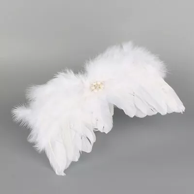 Newborn Photography Props Infant Angel Feather Wings Costume For Babies DTS UK • £10.09