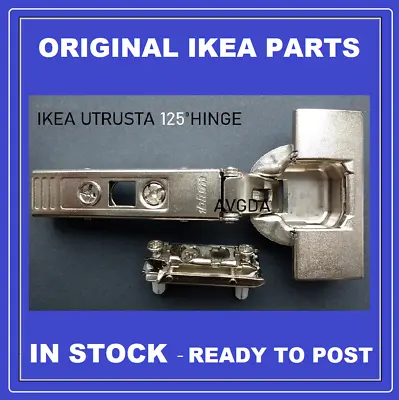 £4.50 • Buy Ikea Utrusta Hinge & Plate 125 Angle X1 Single Metod Kitchen Brand New Item 