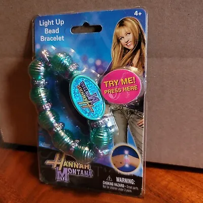 Disney Hannah Montana Light Up Bead Bracelet Adjustable Vintage Y2K NOS Channel • $8.99