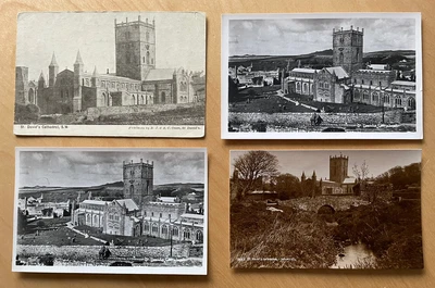 £5 • Buy Qty 4 Old Vintage Unused Postcards - St David’s Pembrokeshire Wales
