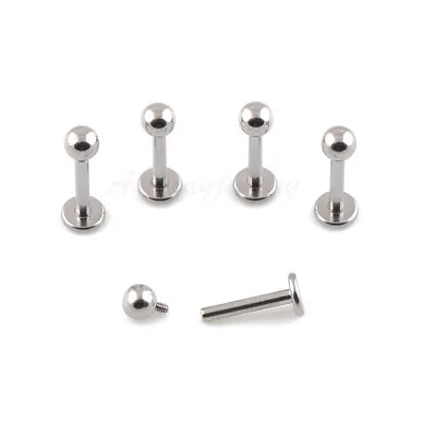 16g 14g Internally Threaded Titanium Labret Lip Monroe Cheek Tragus Ring Stud • $3.75