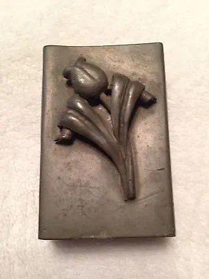 Vintage Artist Signed Serge Nekrassoff Pewter Floral Match Box Cover • $50