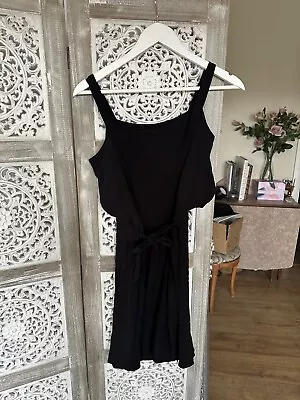 All Saints Black Summer Dress Size S Bow Back Detail • £0.99