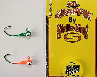 Strike King Panfish Mr. Crappie Jig Heads Any Slab Slasher 1/16oz MRCJH116S • $7.99