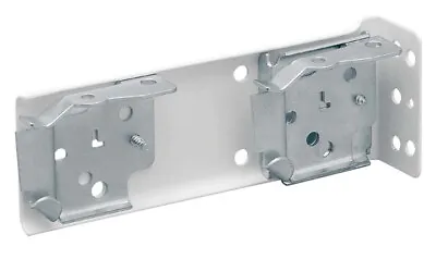 Integra Double Duty White Metal Curtain Track End Brackets Double Rail Extension • £14.33