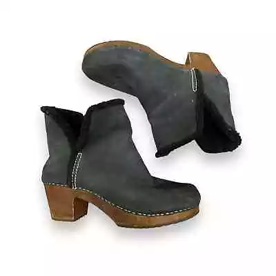 Anthropologie Miss Albright Wooden Clog Boots Size 9 • $10
