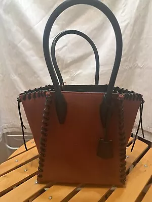 Oroton Leather/canvas Mid-size Covet Tote (rust Colour) - New/unused  • $199