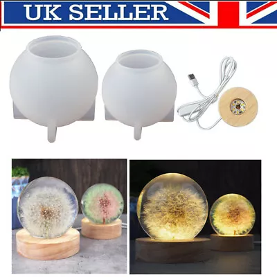 £6.75 • Buy Night Light Resin Casting Silicone Mould Ball LED Lamp Holder Stand Epoxy Craft