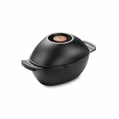 Outset Cast Iron 2.5 QT Seafood And Mussel Pot With Lid • £52.63