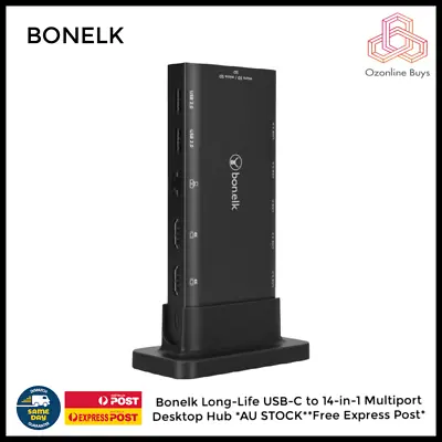 $115 • Buy Bonelk Long-Life USB-C To 14-in-1 Multiport Desktop Hub *AU STOCK**Free Express