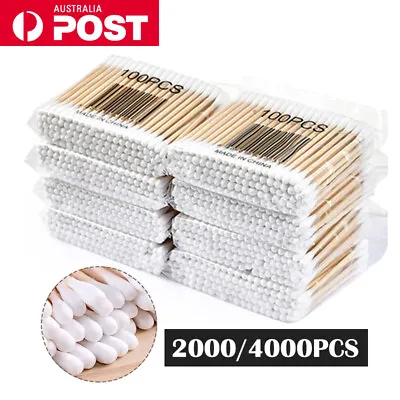 2000/4000PCS Dispoable Cotton Swabs Make Up Cosmetic Q-Tips Ear Cleaning Sticks • $32.99