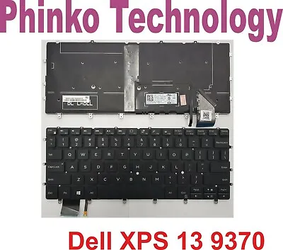 Black US Keyboard For Dell XPS 13 9370 9380 7390 With Backlight Backlit P82G001 • $71.25