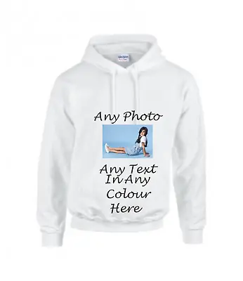 £15.99 • Buy Personalised Hoodie Printing Custom Your Own Design Name Text Logo Photo