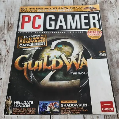 May 2007 PC Gamer Guild Wars 2 Hellgate Shadowrun Magazine • $4.99