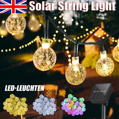 100 LED 12M String Lights Solar Retro Bulb Garden Fairy Ball Hangin Outdoor Lamp • £7.99