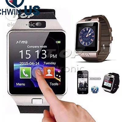 DZ09 Bluetooth Clever Wrist Watch Phone+Camera SIM Card For Android IOS Phones • $17.39