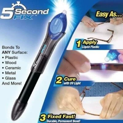 $9.99 • Buy 5 Second Fix UV Light Cure Welding Compound Glue Pen Liquid Glass Plastic Repair
