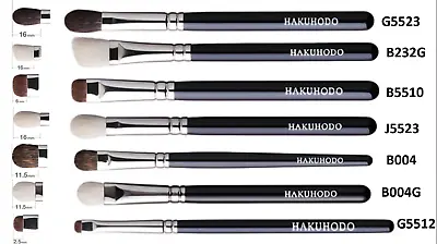 Hakuhodo 7 PCS Hand Crafted Makeup Eye Shadow Brushes- Animal Hair Bristle • $85