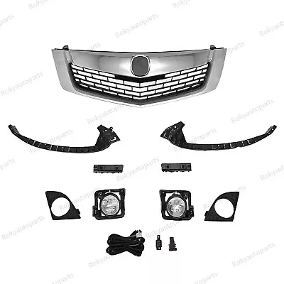 9PC For Acura TSX 2009 2010 Chrome Grille Fog Lights Bumper Headlight Brackets • $99.99