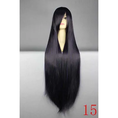 Multi-color 100cm Natural Long Wigs Fashion Sexy Cos Wigs Free Wig Cap • $17