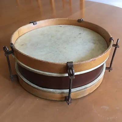 Vintage Wooden Antique Drum 9.25  X 4  Ready For Refurbishment • $124.27