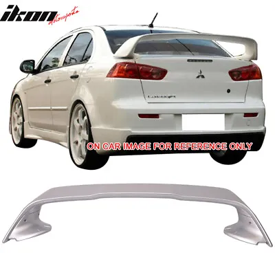 Fits 08-17 Mitsubishi Lancer Evolution X EVO Style Trunk Spoiler Lip #A31 Silver • $249.99