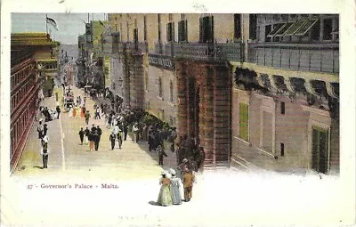 Malta -Valletta - Governor's Palace-Vintage - Used Postcard • £1.20