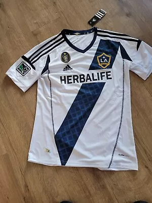 LA Galaxy 2012/2013 Home Football Shirt Adidas Medium    David Beckham 23 • £48.99