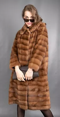 3686 Gorgeous Real Mink Coat Luxury Fur Jacket Long Beautiful Look Size M • $1