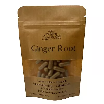 Ginger Root 100% Organic Capsules 500 Mg Quantity 30 • $8.50