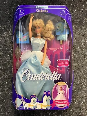 $19.90 • Buy 1991 Mattel Disney Classics Cinderella Barbie Doll Vintage #1624 Missing Items