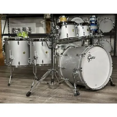 Gretsch USA Custom 5pc Drum Set Silver Mist Gloss • $6572