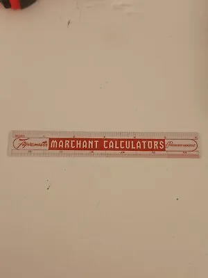 1952 Advertising Calendar Ruler Marchant Calculator Figuremaster Figure-matic! • $10.79