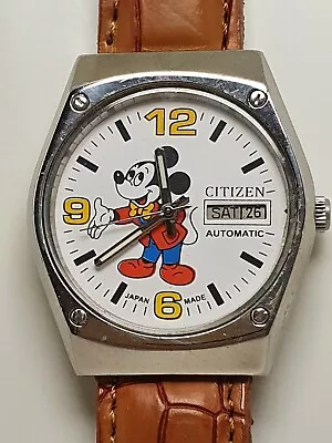 Mickey Mouse Citizen Mens Vintage Watch Vtg Automatic • £50