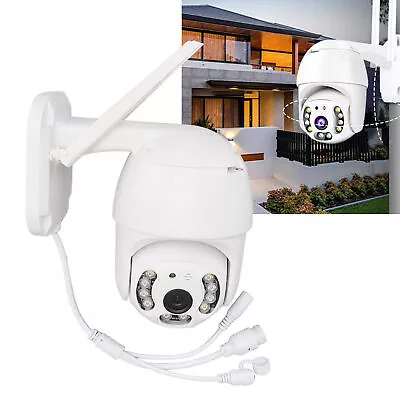 Wireless Webcam Dual Light 3MP IP66 360°Rotation Wall Mounted Remote Monitor AC✈ • £14.95