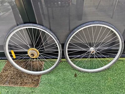 Weinmann 519 700c Bike Wheel Set With Tires & Gears Made In USA • $99.95