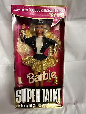 Vintage 1995 Super Talk Barbie Doll Says Over 100000 Things NRFB Mattel #14308 • $40