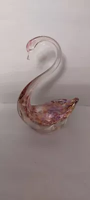 £4.99 • Buy Beautiful Vintage Iridescent Heron Of Cumbria Glass Swan 5 Inches High