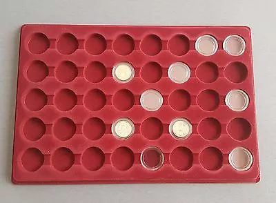 Coin Tray X40 Spaces 30mm Collection Storage Capsules 23mm Coins £1 One Pound • £6.45