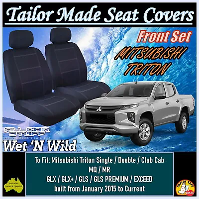 $119 • Buy Neoprene Front Seat Covers For Mitsubishi Triton MQ/MR: From 01/2015 To Current