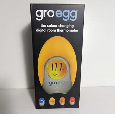 GRO Egg Colour Changing Digital Room Thermometer Night Light Boxed New • £24.99