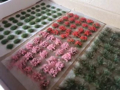 £6.95 • Buy Flower Sticky Grass Tufts War Diorama Model Railway Scenery Basing Dolls House 