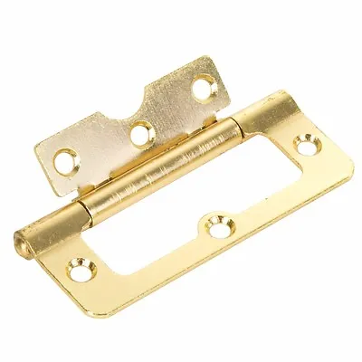 PAIR OF QUALITY BRASS 100mm/4  HURL HINGE Inset Door/Cupboard/Louvre Fits Flush • £5.58