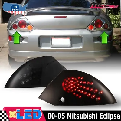 LED Black Smoke For Mitsubishi Eclipse 2000-2005 Tail Lights Rear Brake Lamp L&R • $99.99