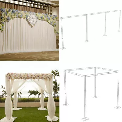 10ft Heavy Duty Wedding Backdrop Stage Stand Outdoor Canopy Tent Chuppah 4 Post  • £120.93