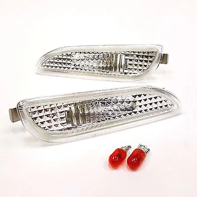 Euro Chrome Clear Front Bumper Side Marker Lights For W209 03-09 Mercedes CLK • $25.98