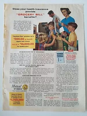 1963 Mutual Of Omaha Your Good Neighbor Insurance Grocery Store Card Ad • $9.99