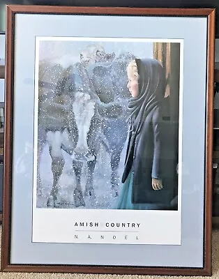 NANCY NOEL  Amish Country December  28”x 37” Framed | Vintage 1988 N.A. Noel R • $185